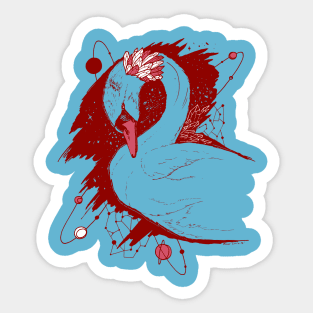 Pastel Tones Swan Among The Stars Sticker